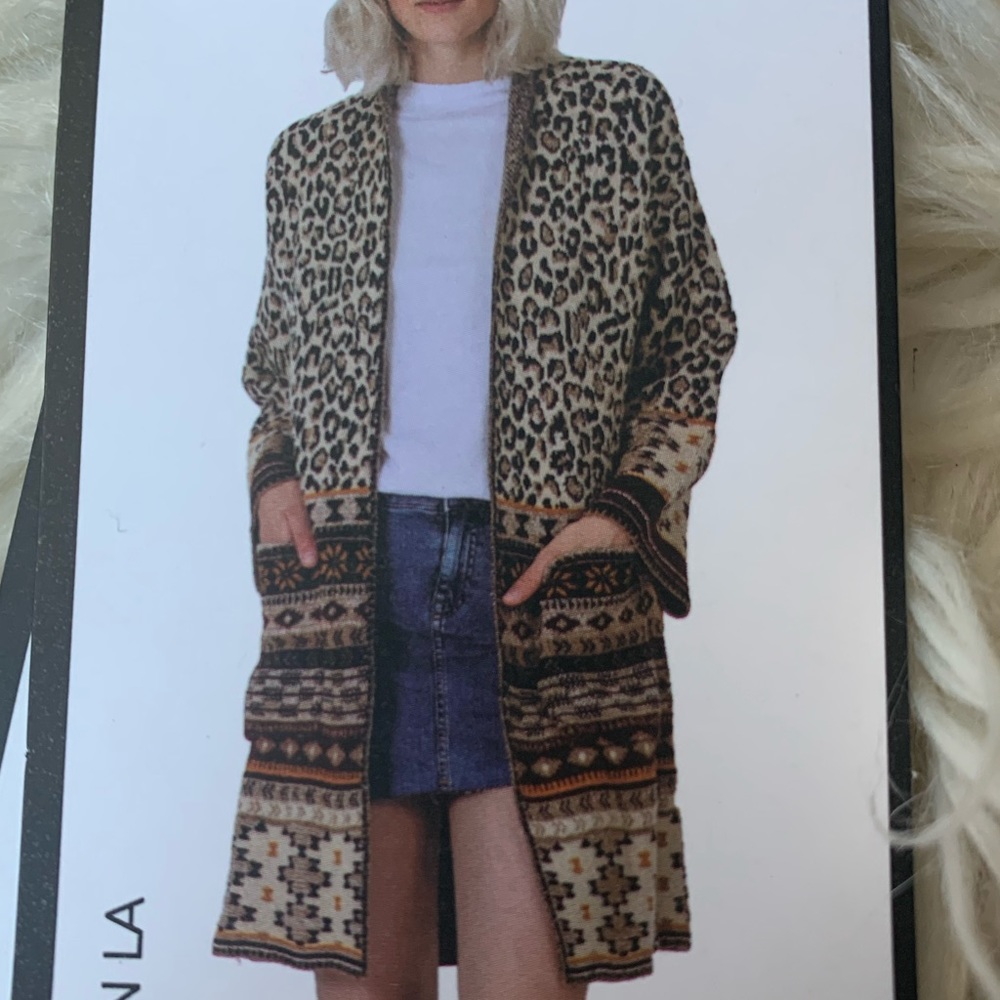 MAXSPORT Cheetah open sweater duster - Picture 4 of 6
